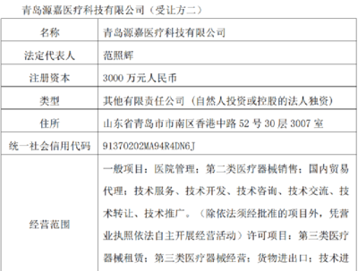 杭州公司實(shí)控人擬變更，青島嶗山區(qū)財(cái)政局或接手，業(yè)務(wù)聚焦二類醫(yī)療器械銷售